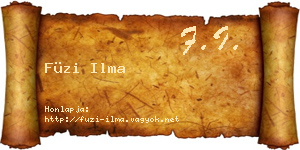 Füzi Ilma névjegykártya